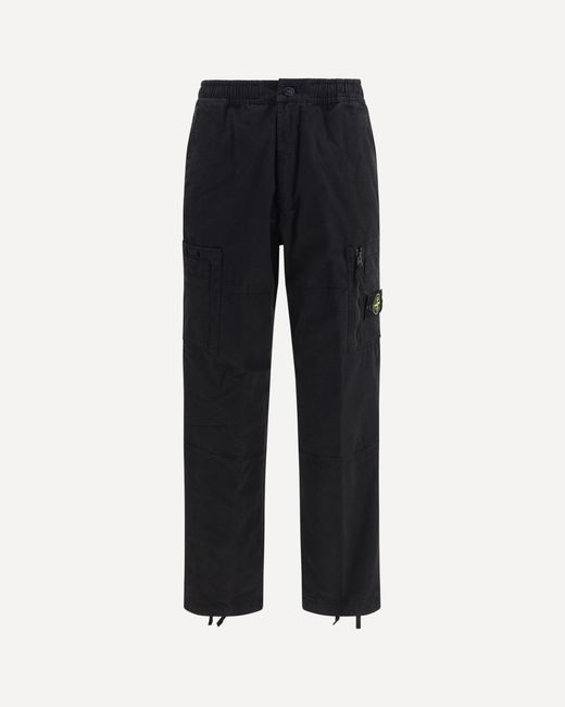 Stone Island Blue Cotton Cargo Pants for men