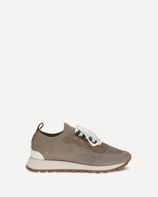 Brunello Cucinelli White Cotton Sneakers