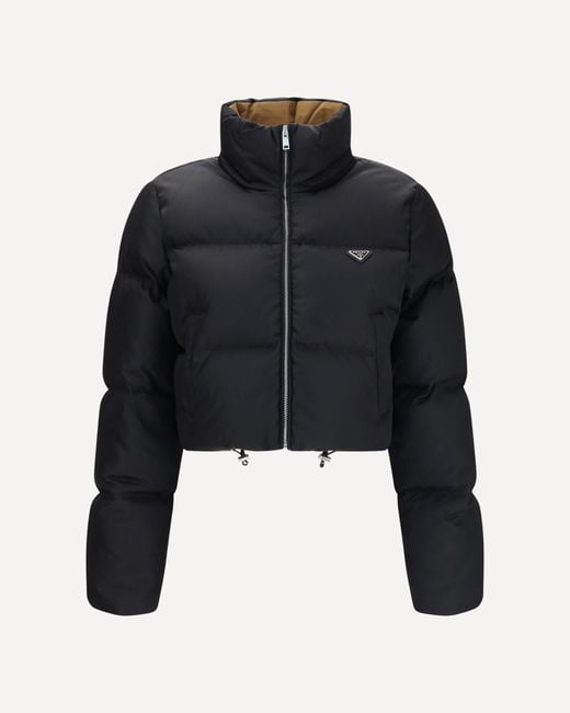 Prada Blue Short Re-Nylon Down Jacket