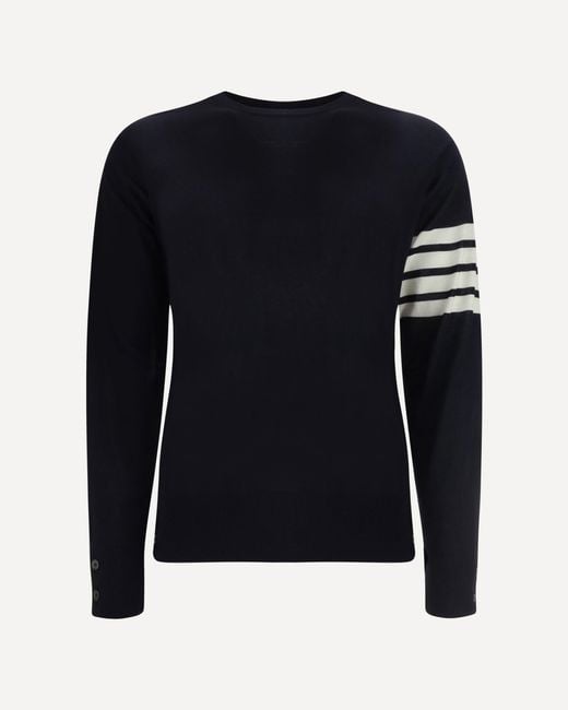 Thom Browne Blue Virgin Wool Sweater for men