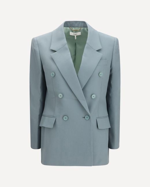 Chloé Blue Double-Breasted Blazer