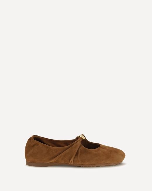 Loewe Brown Pebble Soft Ballerinas
