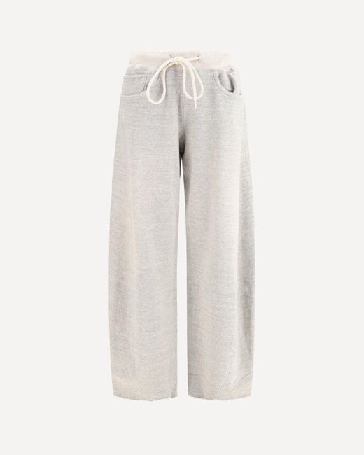 R13 White Relaxed Darted Sweatpants