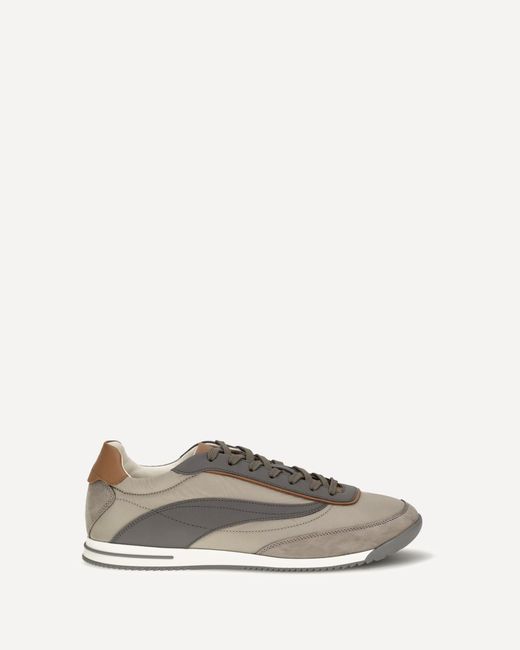 Brunello Cucinelli White Lace-Up Suede Sneakers for men