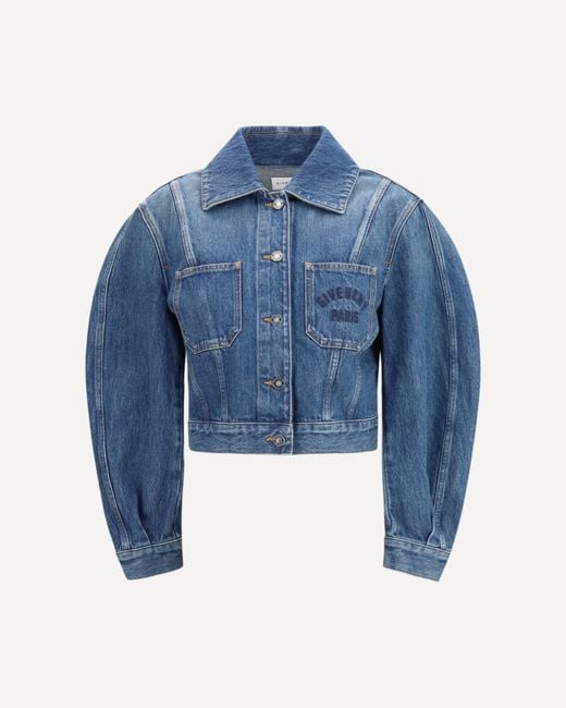 Givenchy Blue Denim Crop Jacket
