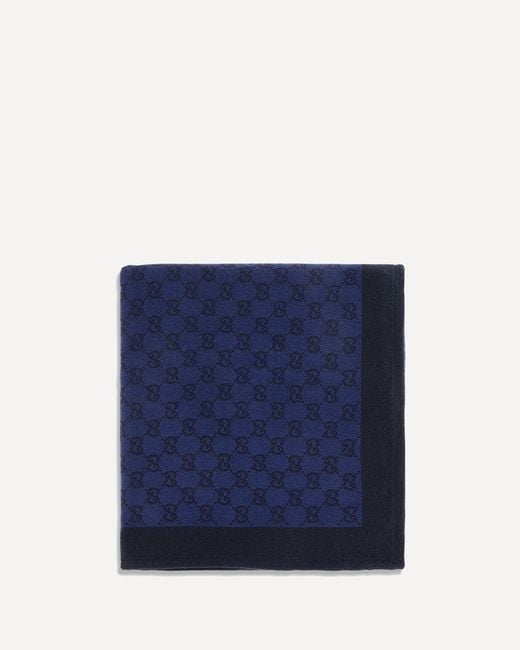 Gucci Blue Gg Cotton Terry Towel