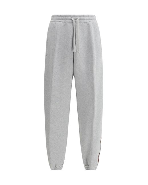 Gucci Gray Colored Side Bands Sweatpants for men