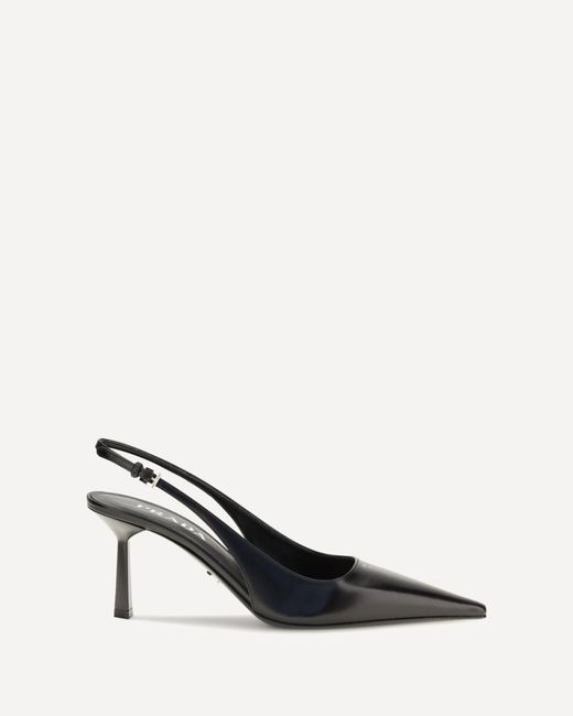 Prada Natural Leather Slingback Pumps