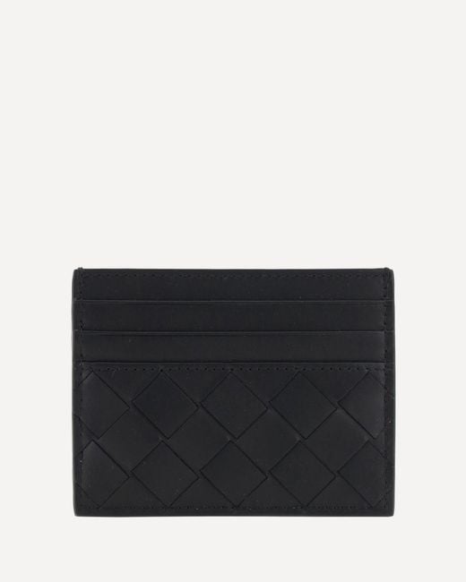 Bottega Veneta Black Leather Card Holder for men