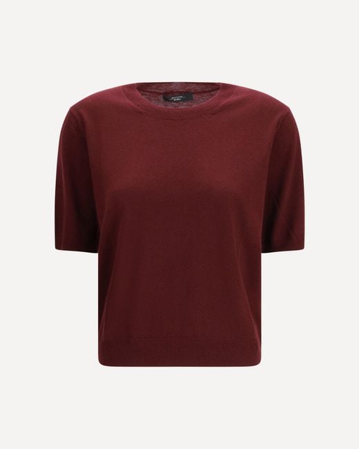 Weekend by Maxmara Red Marea Wool T-Shirt