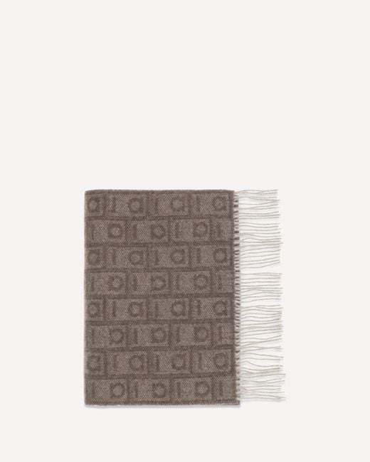Ferragamo Brown Monogram Scarf