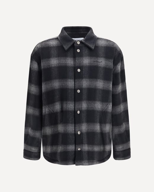 Off-White c/o Virgil Abloh Black Padded Flannel Jacket for men