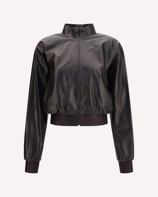 Gucci Black Soft Nappa Bomber Jacket