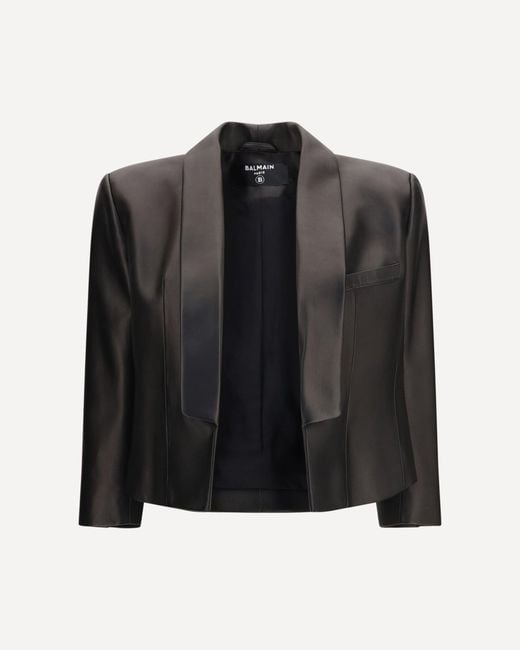 Balmain Black Spencer Leather Jacket
