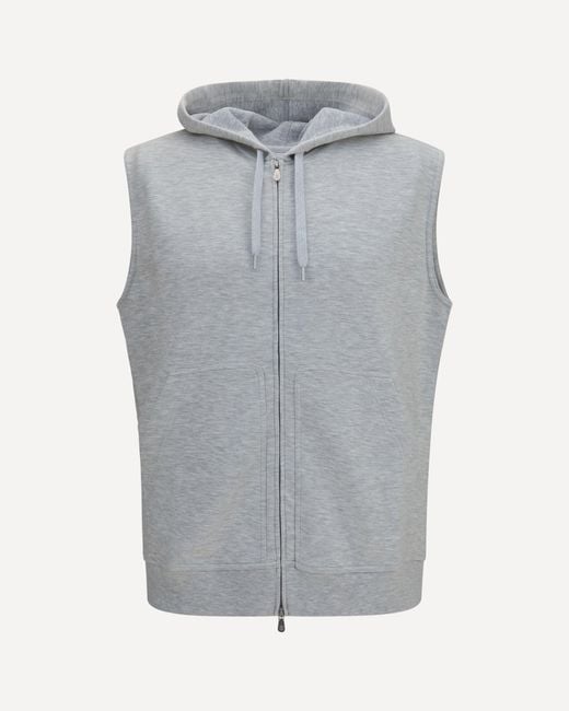 Brunello Cucinelli Gray Cotton Vest for men