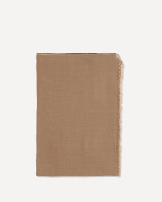 Max Mara Natural Fringed Scarf