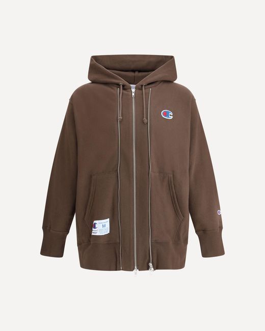 Undercover Brown Hoodie With Double Zipper for men