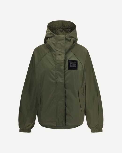 Ganni Green Waterproof Jacket