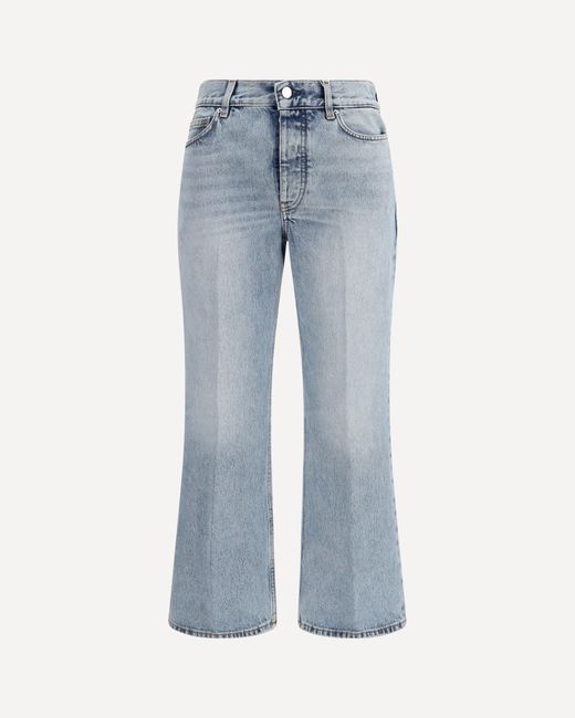 Totême Blue Cotton Flared-Hem Jeans