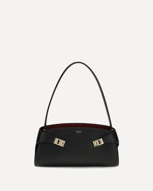 Ferragamo Black Hug East-West Shoulder Bag
