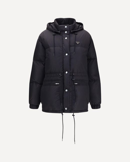 Prada Blue Padded High-Collar Jacket