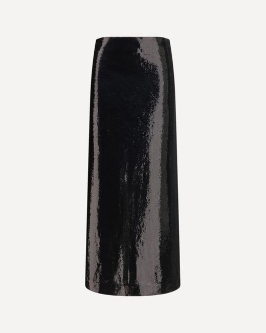 Totême Black Sequin Skirt