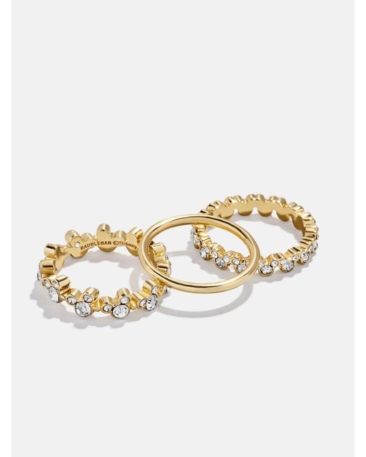 BaubleBar Metallic Disney Mickey Mouse Ring Set