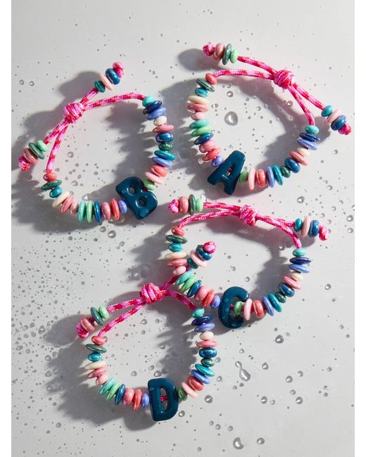BaubleBar Gray Make Waves Initial Bracelet