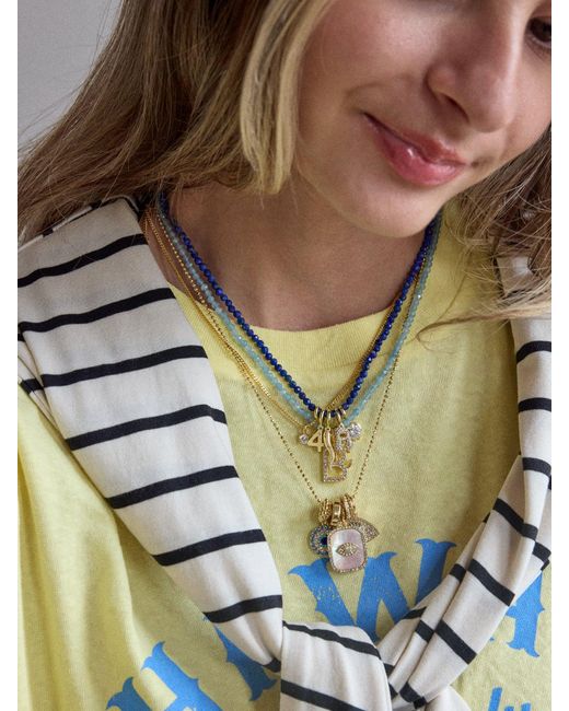 BaubleBar White Semi-precious Cluster Charm Necklace Base