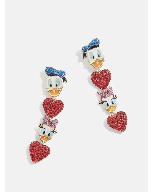 BaubleBar White Donald & Daisy Disney Drop Earrings