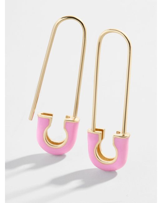 BaubleBar Pink Tapa 18k Gold Earrings