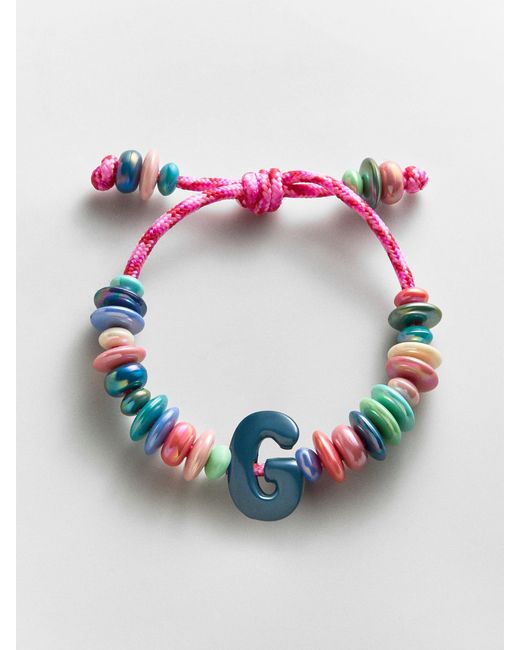 BaubleBar Gray Make Waves Initial Bracelet
