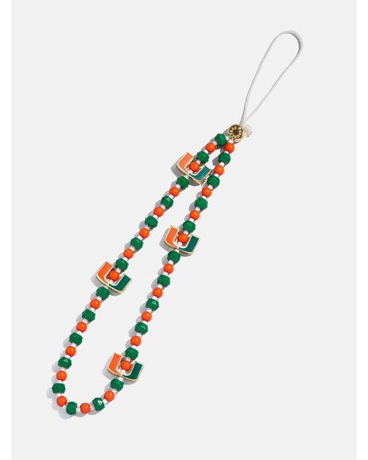 BaubleBar White University Of Miami Beaded Phone Charm