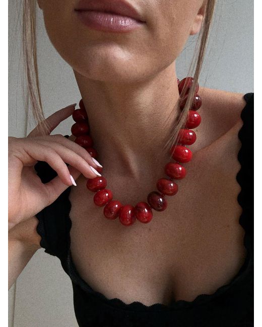 BaubleBar Red Joan Semi-precious Necklace
