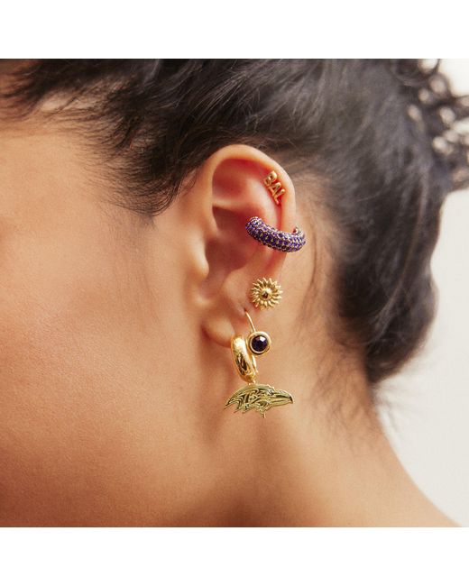 BaubleBar Metallic Nfl Earring Stack Set