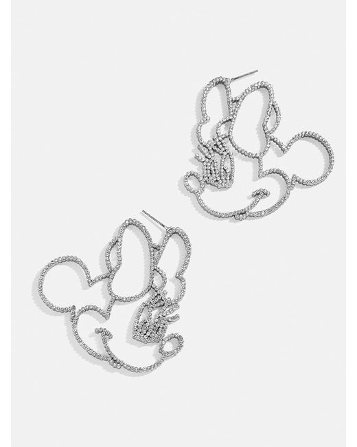 BaubleBar White Minnie Mouse Disney Outline Earrings