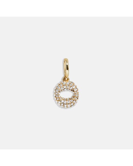 BaubleBar White Pavé Bubble Initial Cluster Charm