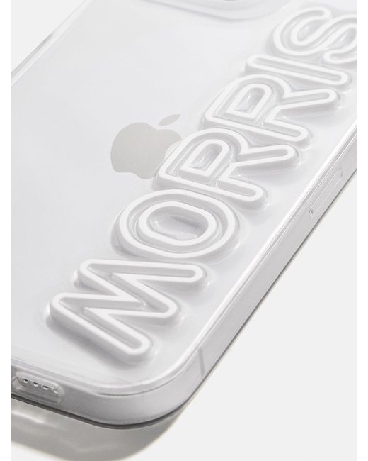 BaubleBar White Fine Line Custom Iphone Case