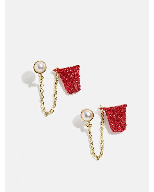 BaubleBar Red Nothing But Cup Earrings