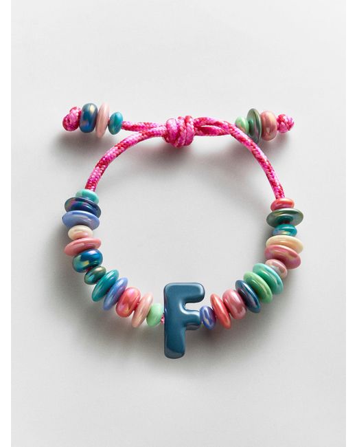 BaubleBar Gray Make Waves Initial Bracelet