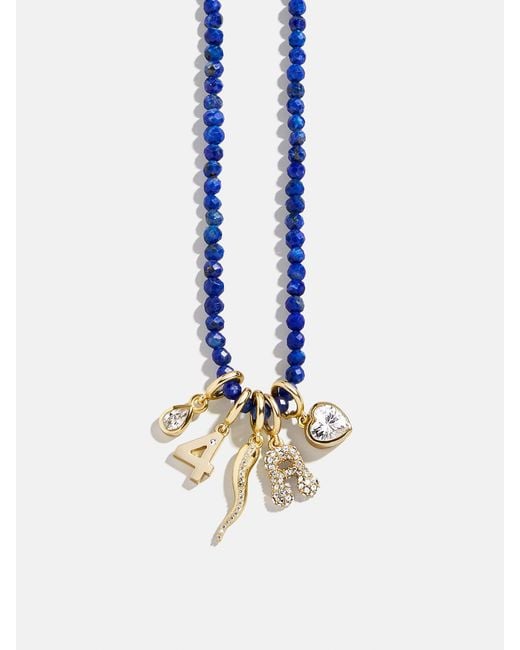 BaubleBar White Pavé Bubble Initial Cluster Charm