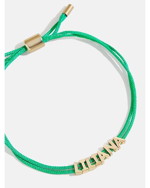 BaubleBar Green Custom Cord Bracelet