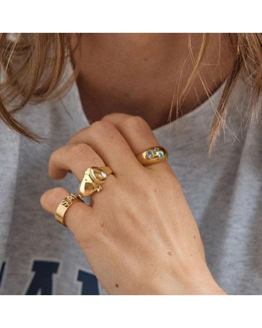 BaubleBar Metallic Peanuts Snoopy Statement Ring