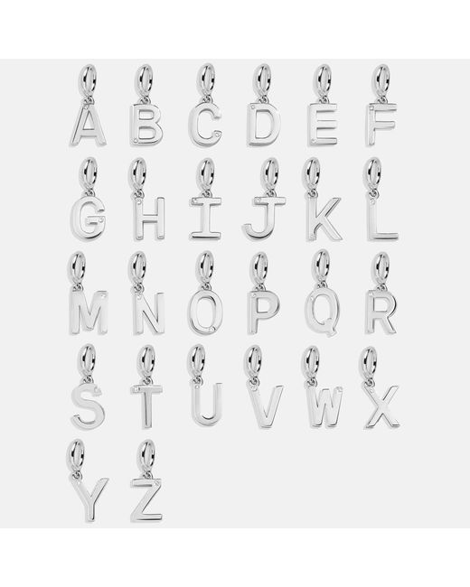 BaubleBar White Classic Silver Initial Cluster Charm