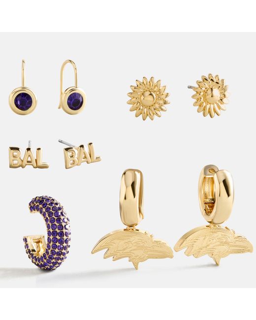 BaubleBar Metallic Nfl Earring Stack Set