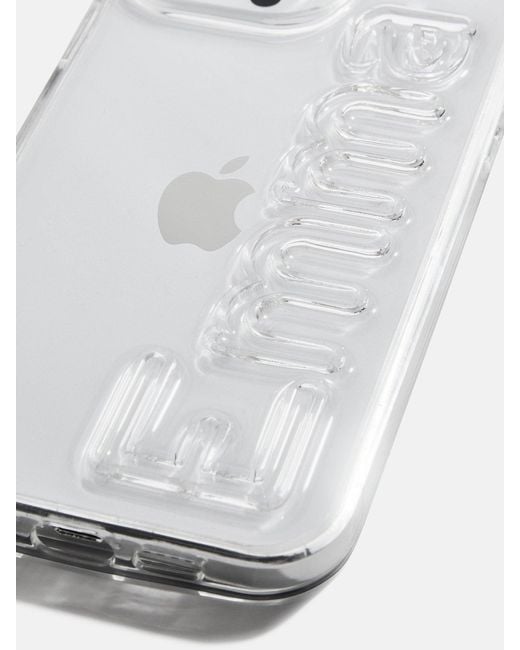BaubleBar White Fine Line Custom Iphone Case
