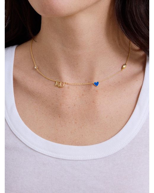 BaubleBar Natural University Of Kansas Spaced Charm Necklace