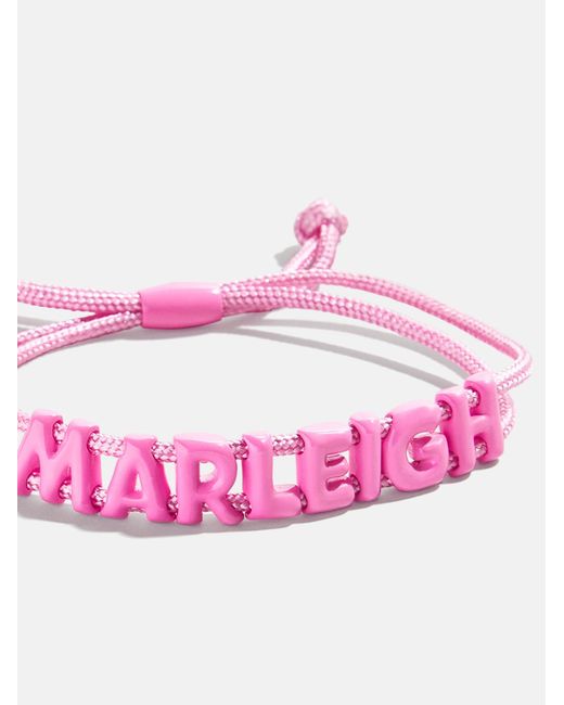 BaubleBar Pink Say It All Custom Slider Bracelet