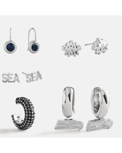 BaubleBar White Nfl Earring Stack Set