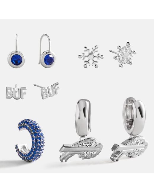 BaubleBar White Nfl Earring Stack Set